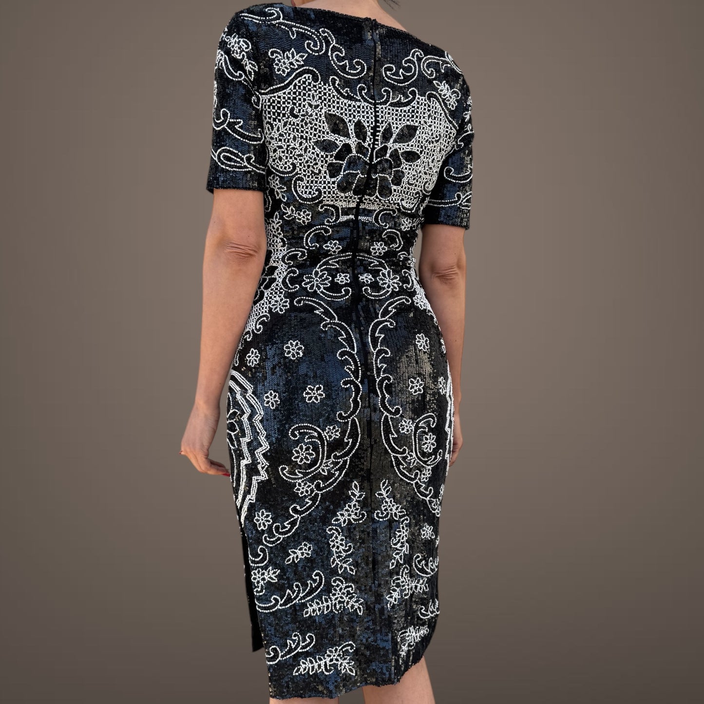 Leila Shams Hand-Beaded Dress – Size XS