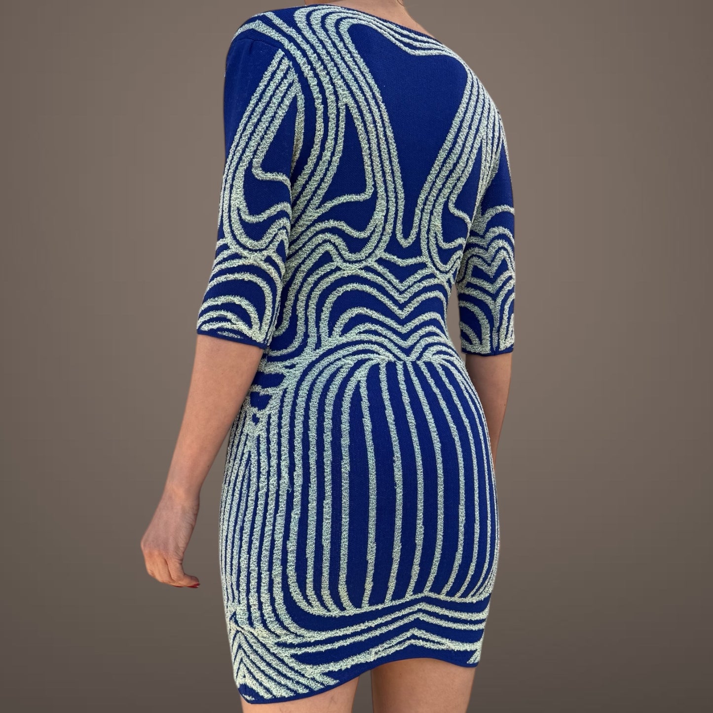 Alice McCall Blue & Silver Textured Mini Dress – AUS 6 / US 2