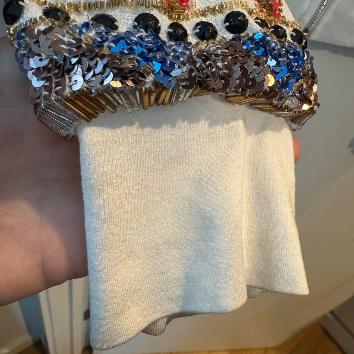 Hand-Beaded Embellished Bomber Jacket – Multi-Color