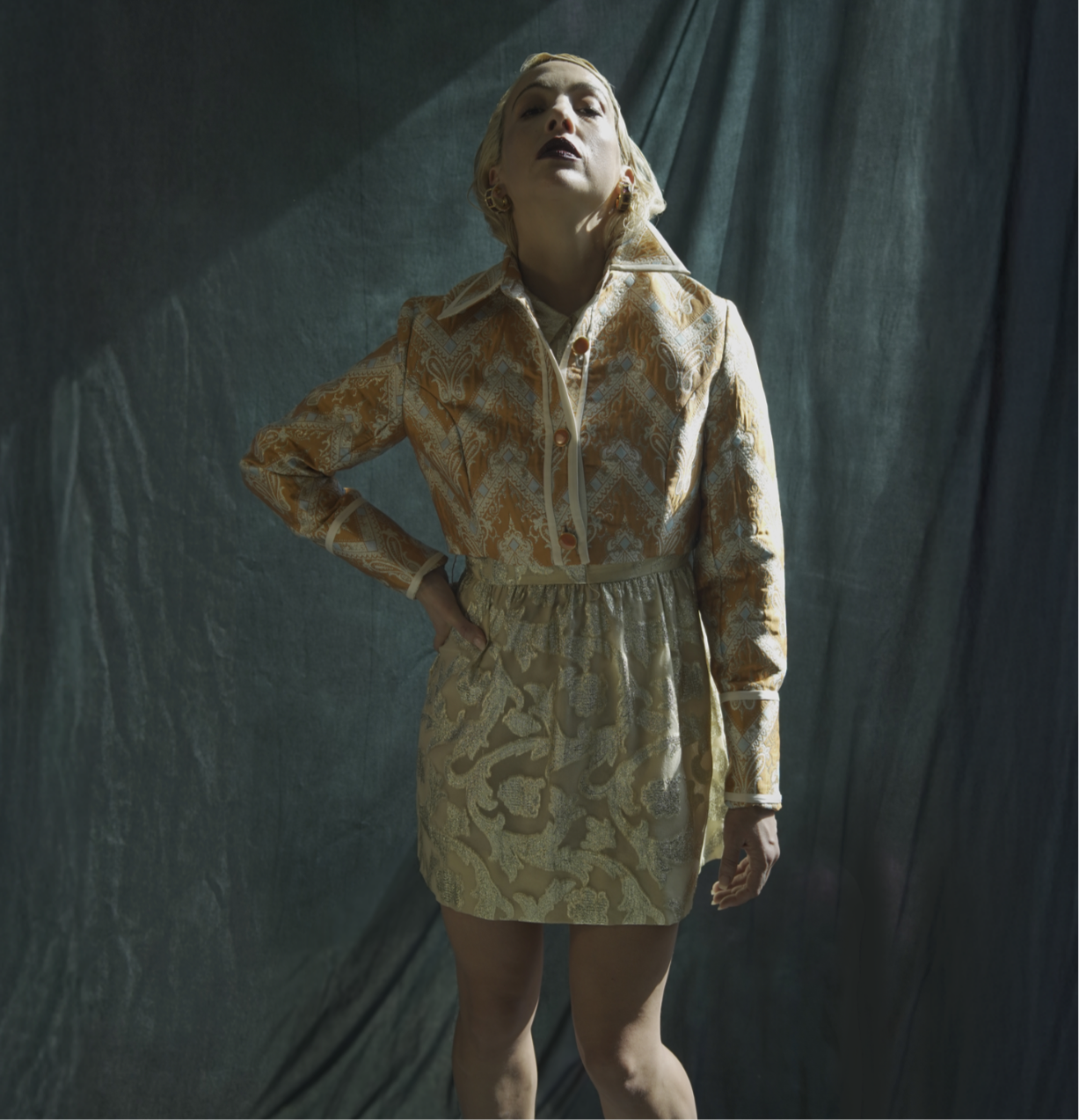Vintage Gold Mini Dress – One-of-a-Kind Custom Treasure