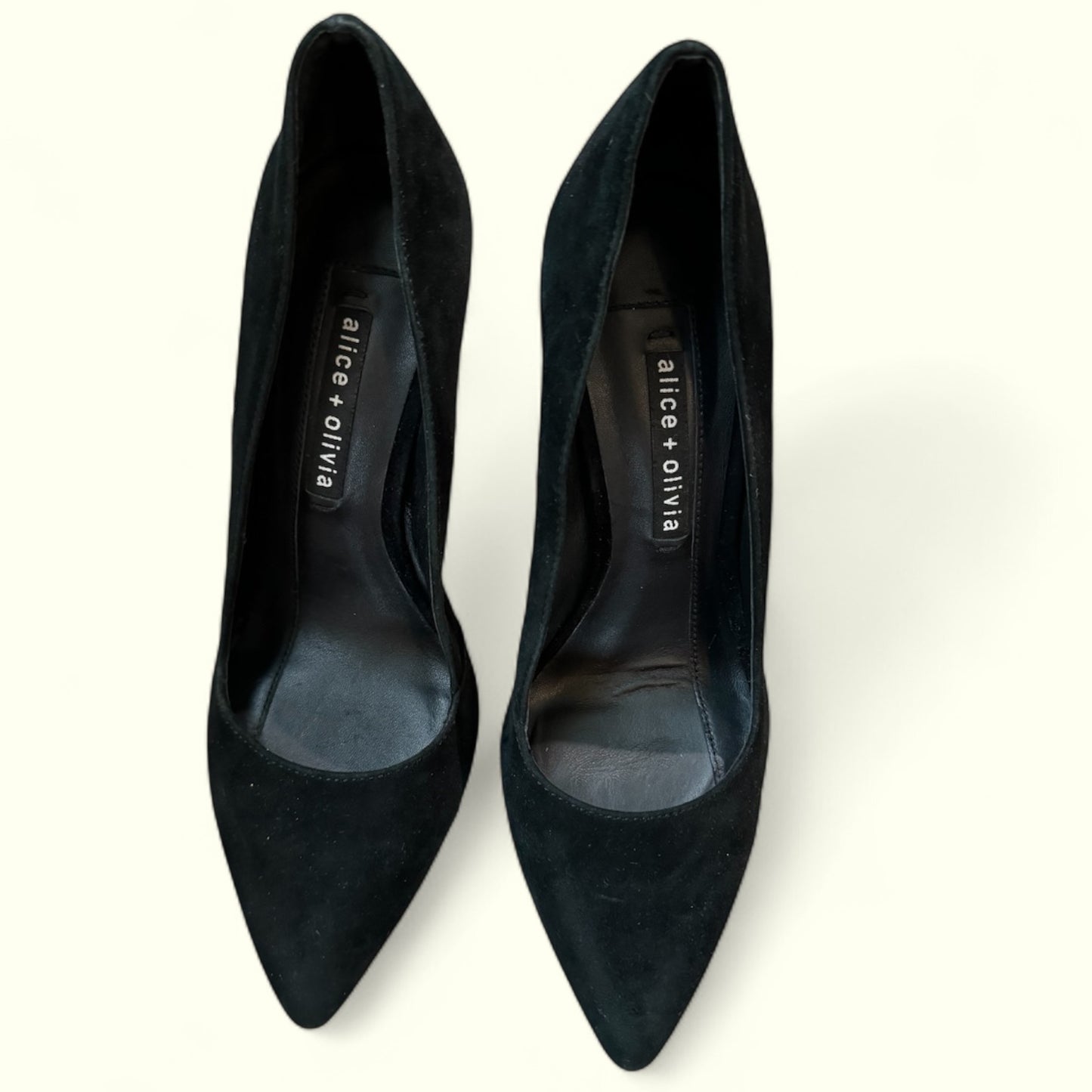 Alice + Olivia Black Suede Heels - Size 8