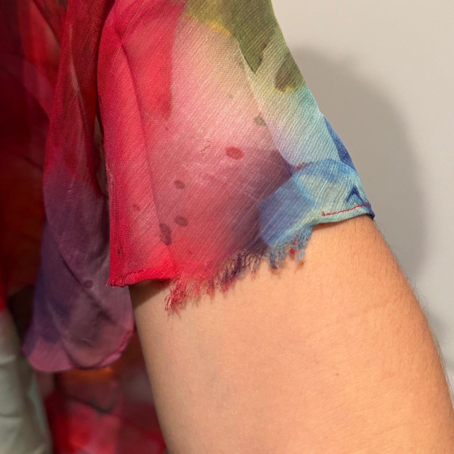 Alice + Olivia Watercolor Pleated Maxi Skirt