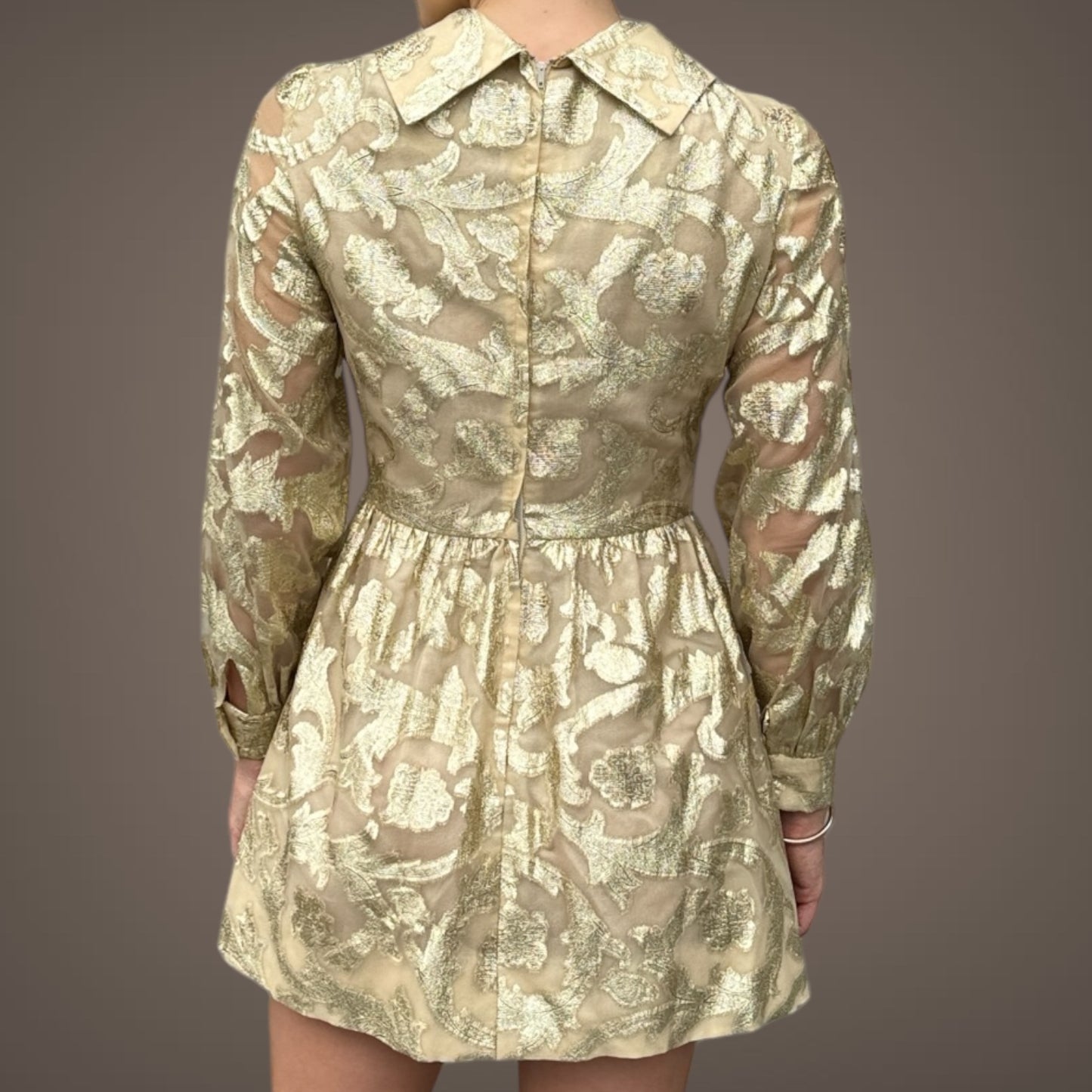 Vintage Gold Mini Dress – One-of-a-Kind Custom Treasure