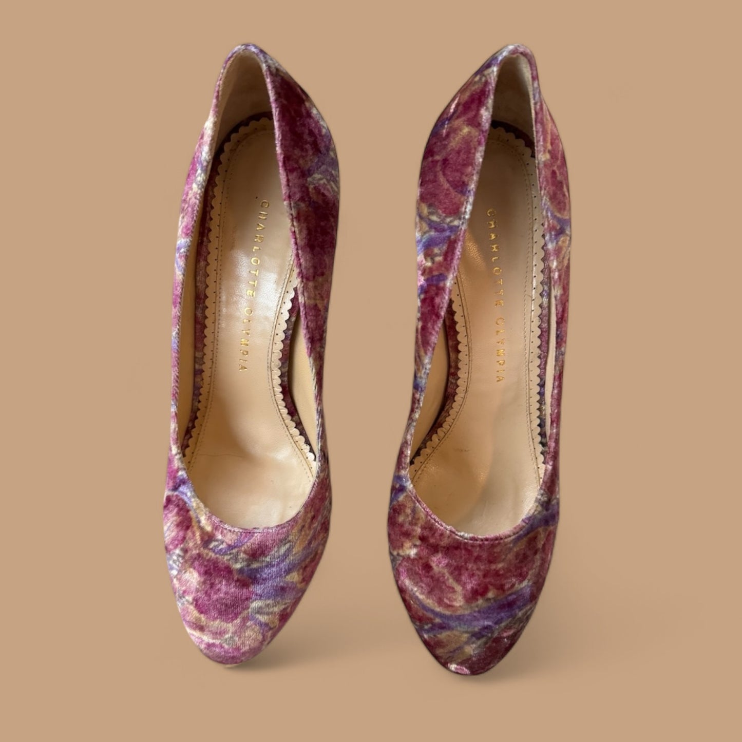 Charlotte Olympia Floral Velvet Pumps - Artistic Sophistication