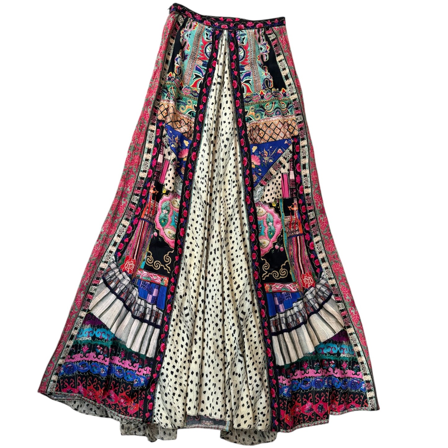 “Camilla Silk Skirt with Jewel Embellishments – XS”