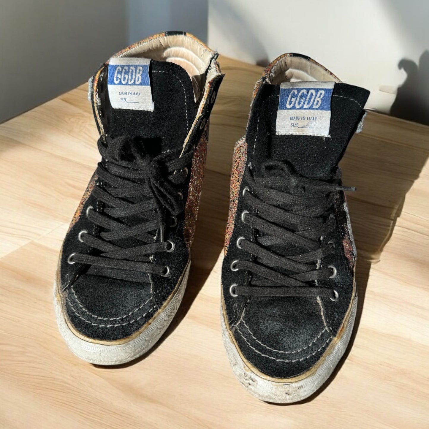 Golden Goose Slide Glitter High-Top Sneakers