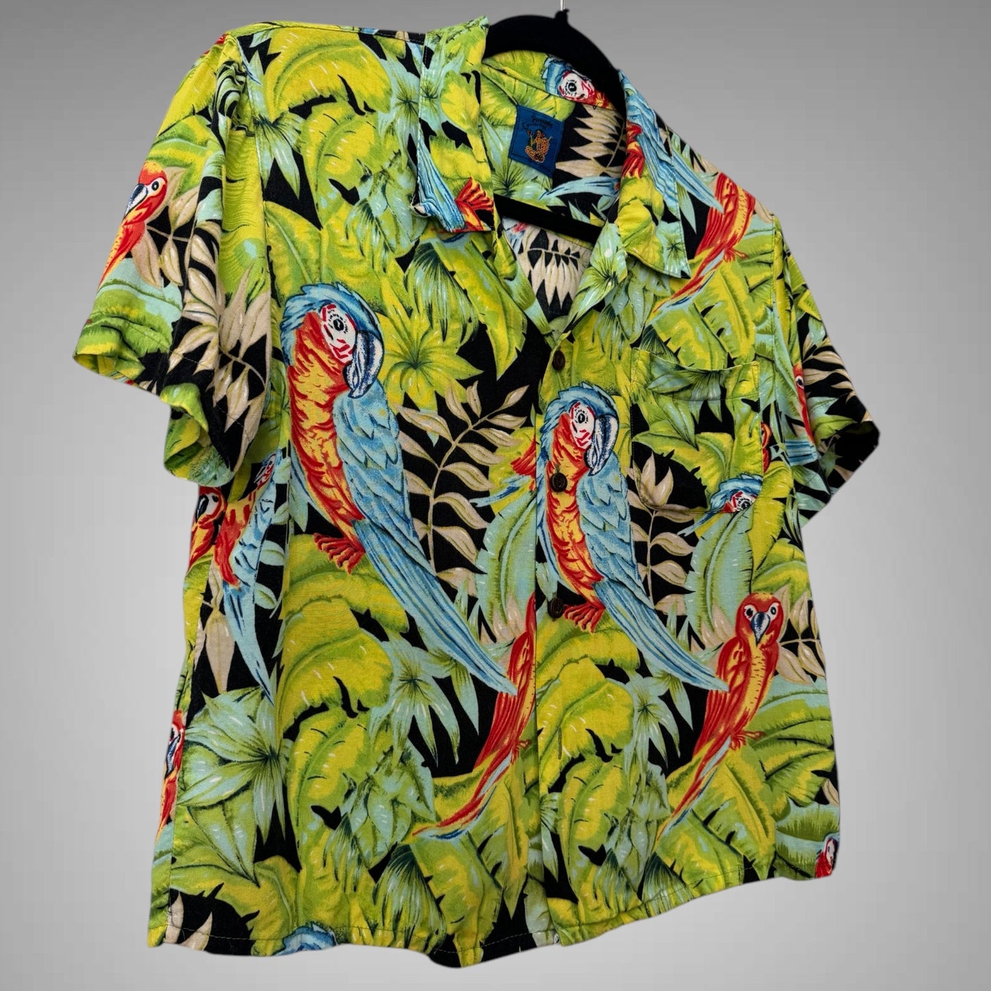 Parrot Print Hawaiian Shirt