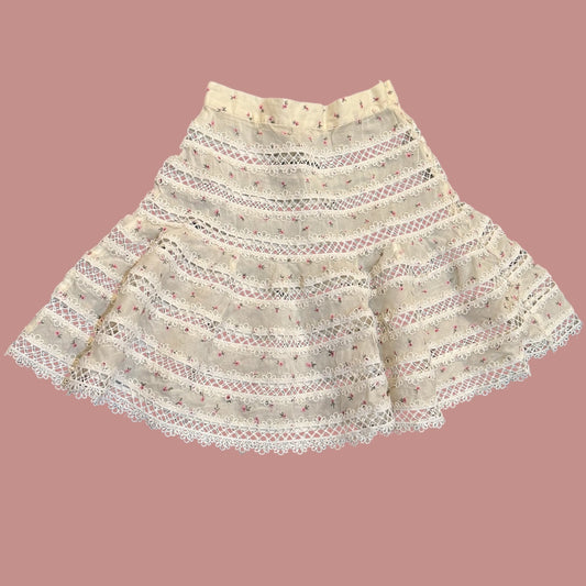 Zimmermann Fitted Full-Cut Mini Skirt - Size Estimate XS/S - Hardly Worn, Excellent Condition