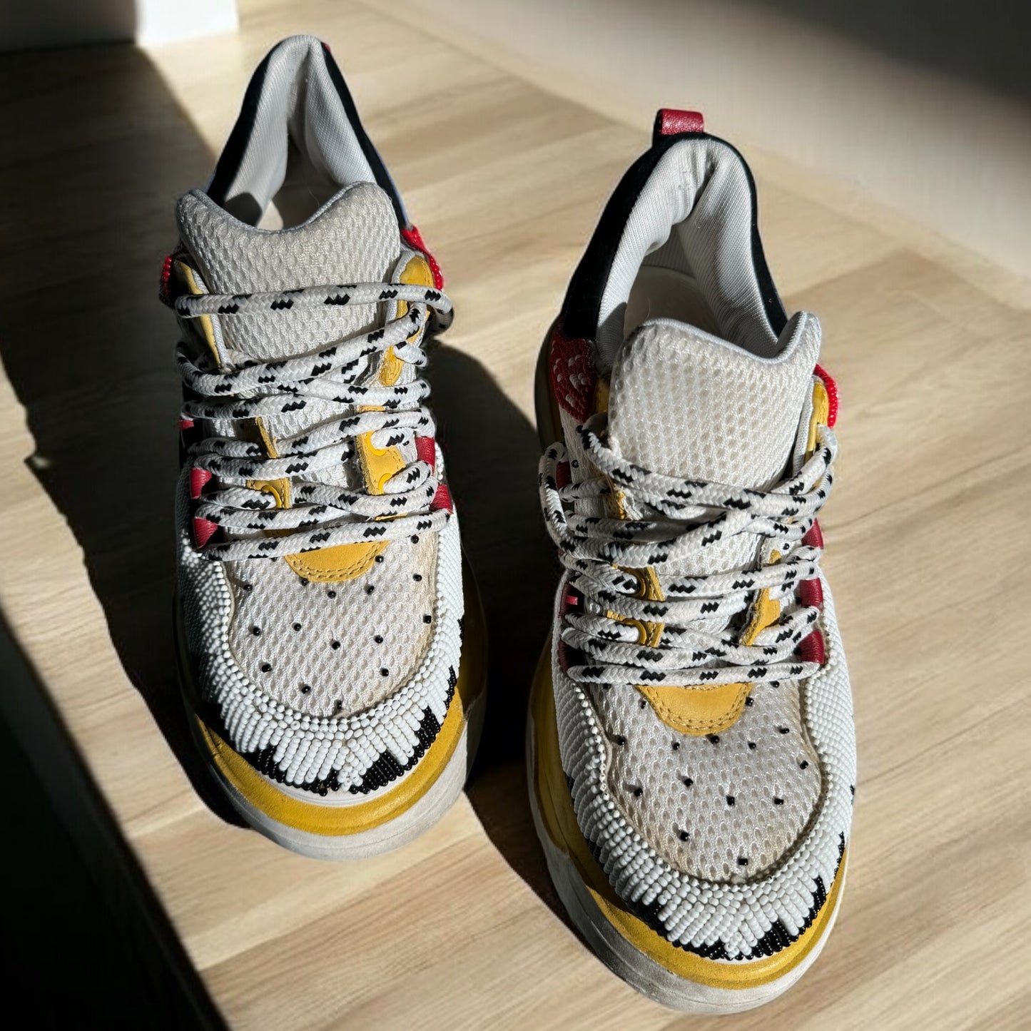 Hand-Beaded Farm Rio Sneakers - Size 38
