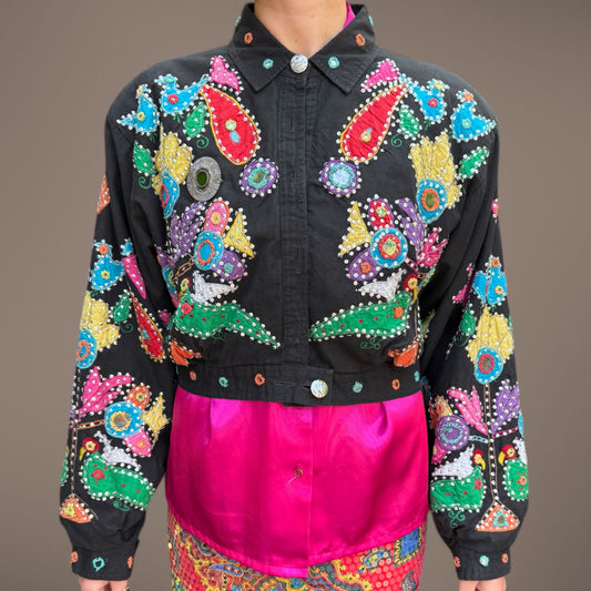 Vintage Embroidered Mirror Jacket – Other Situation (Size M)