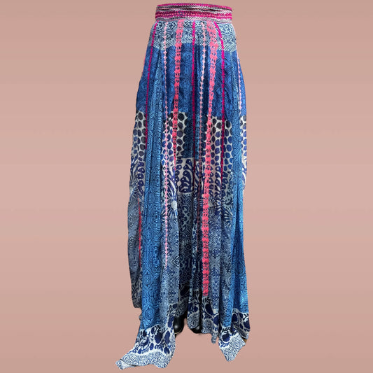 Hemant & Nandita High-Waisted Boho Maxi Skirt – Size Small