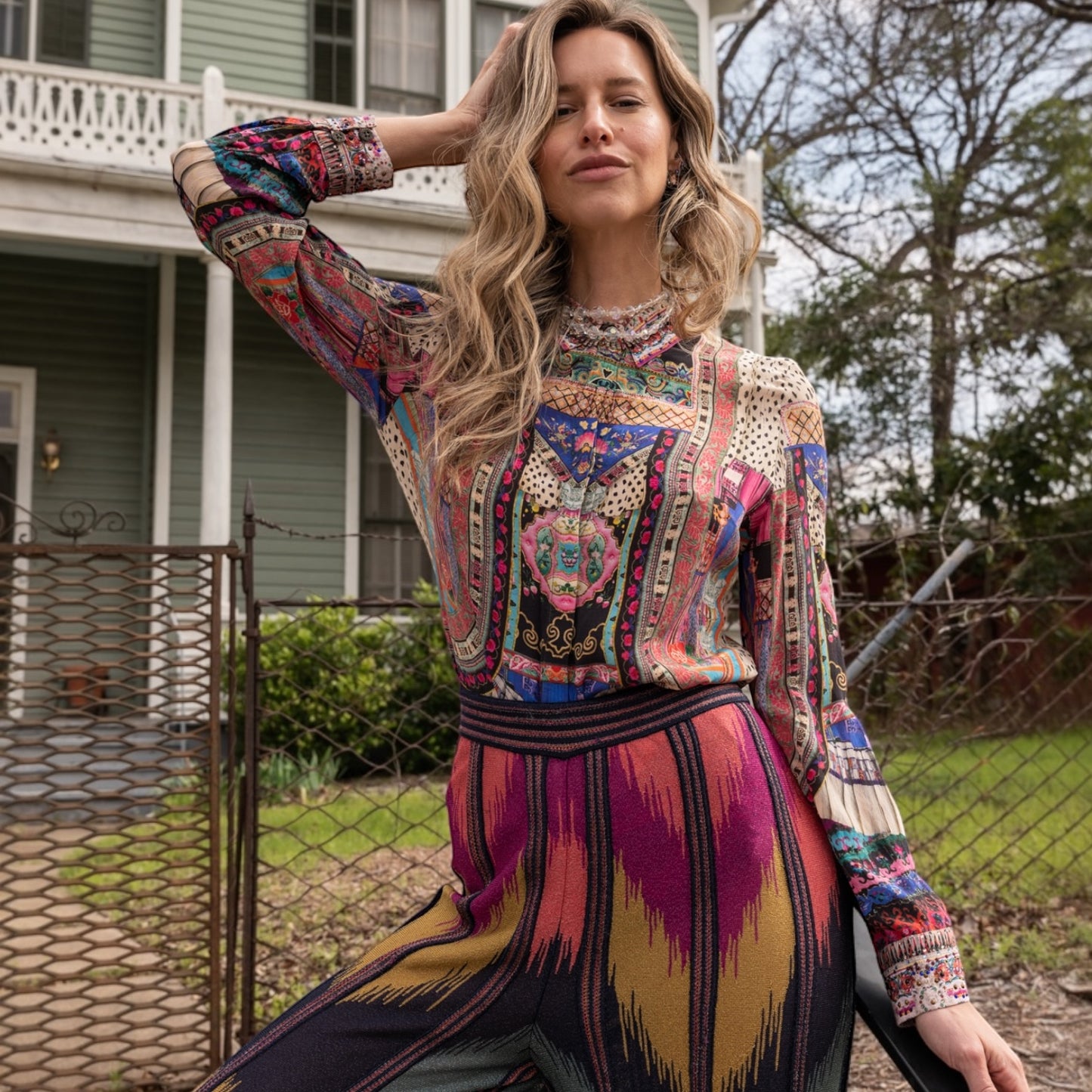 Missoni High-Waisted Knit Pants – Multi-Color (M)