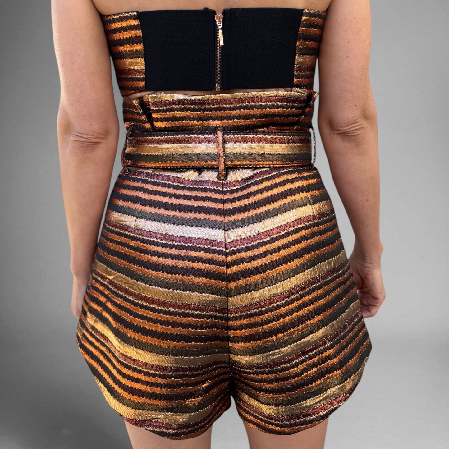 Alice McCall Metallic Striped Two-Piece Set – AUS 8 / US 4