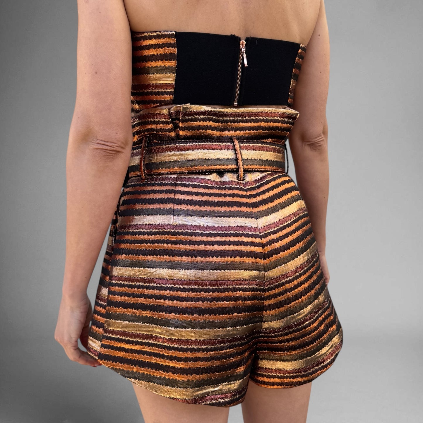 Alice McCall Metallic Striped Two-Piece Set – AUS 8 / US 4