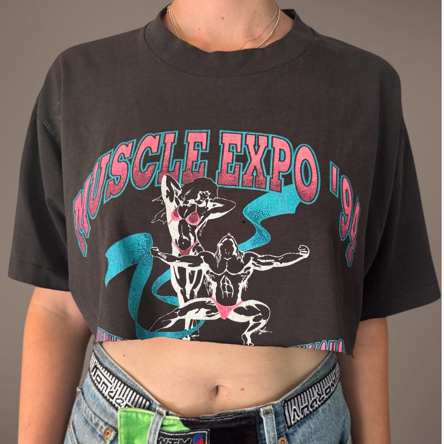 Vintage Muscle Expo ’94 Cropped Tee — Made in USA