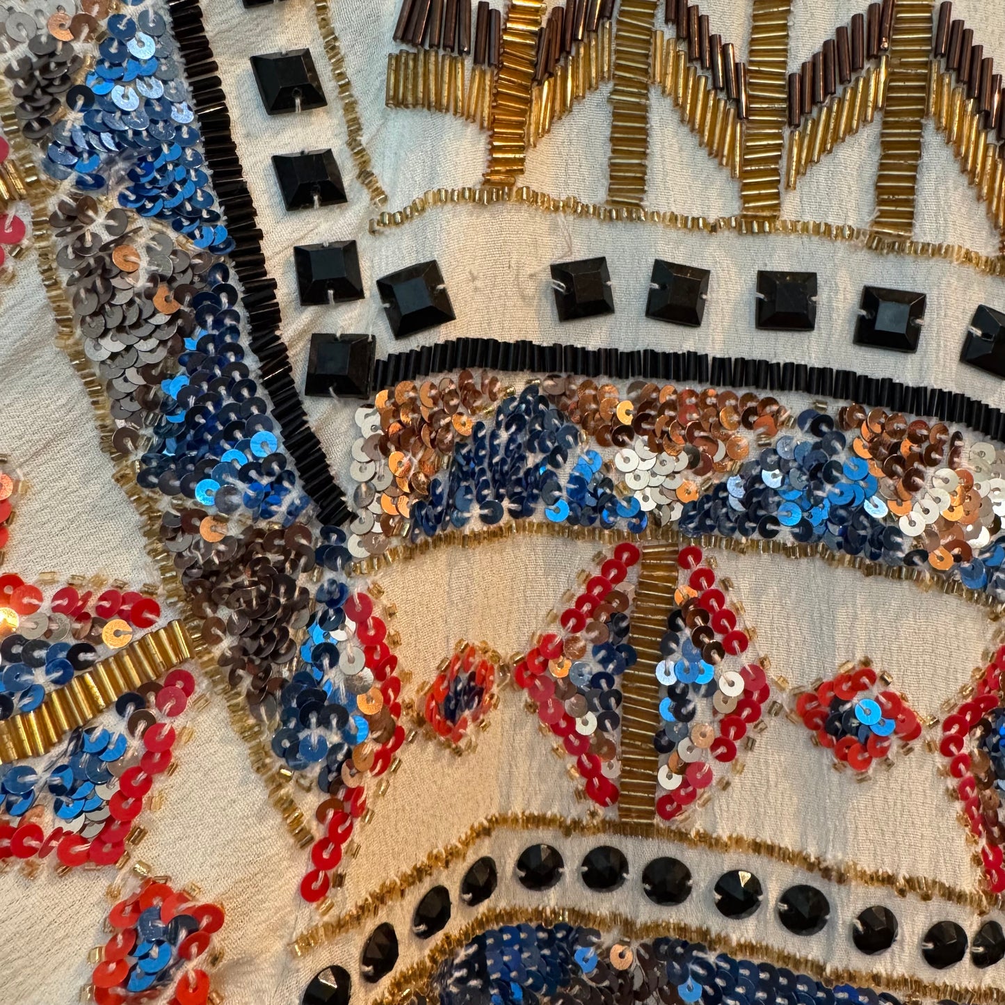Hand-Beaded Embellished Bomber Jacket – Multi-Color