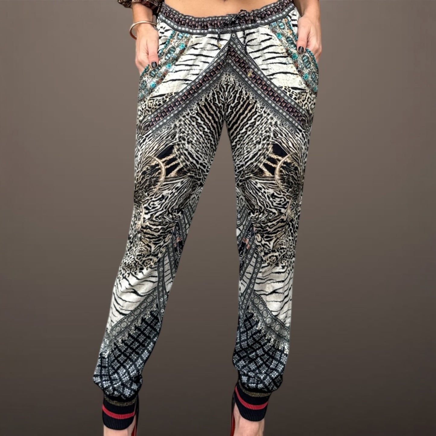 Camilla Animal Print Embellished Bomber & Jogger Set