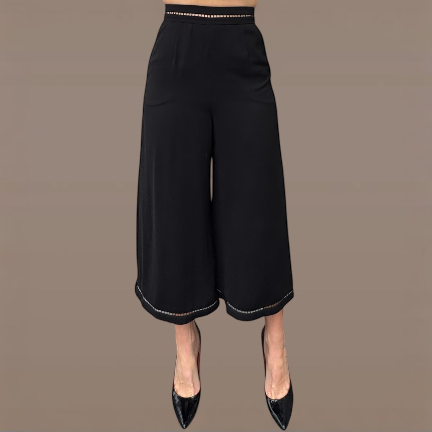 ZIMMERMANN Wide-Leg Cropped Pants – Size 0 (XS)