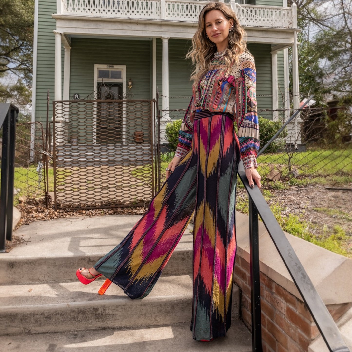 Missoni High-Waisted Knit Pants – Multi-Color (M)