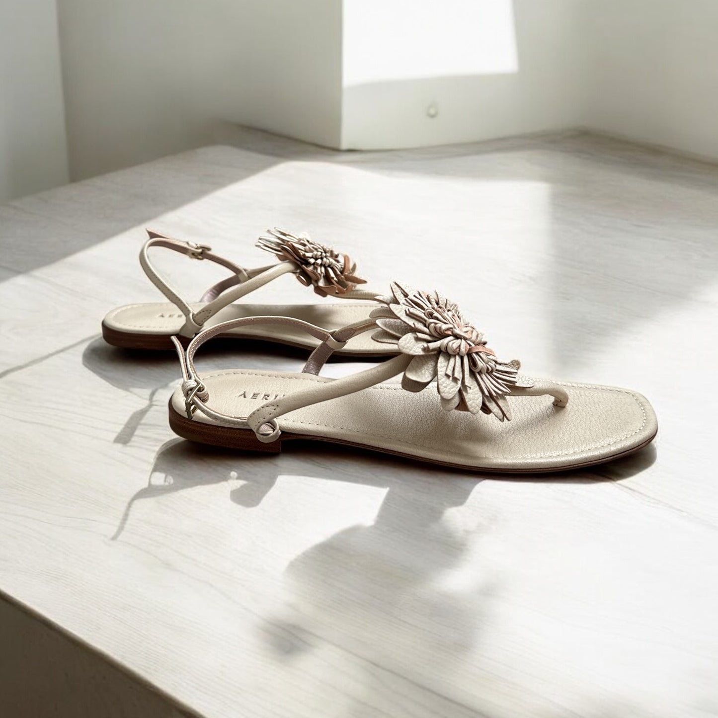 AERIN Italian Leather Sandals in Soft Camel – Timeless Elegance with a Story