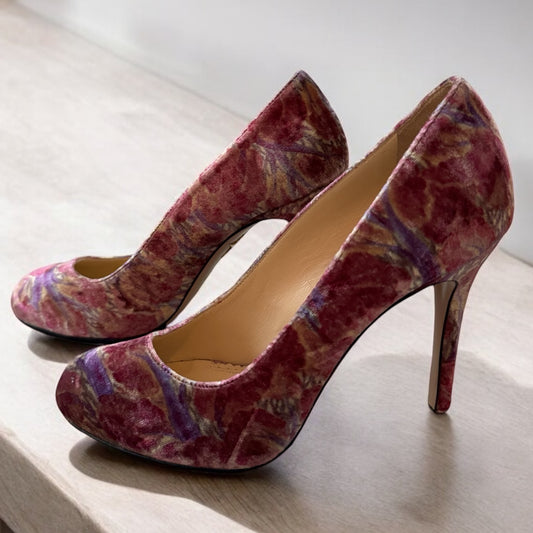 Charlotte Olympia Floral Velvet Pumps - Artistic Sophistication