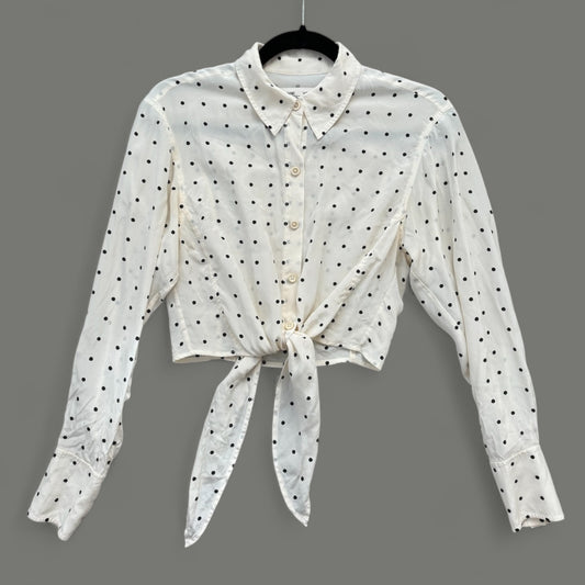 Heading:
Diane Von Furstenberg 100% Silk Polka Dot Blouse - Size 2