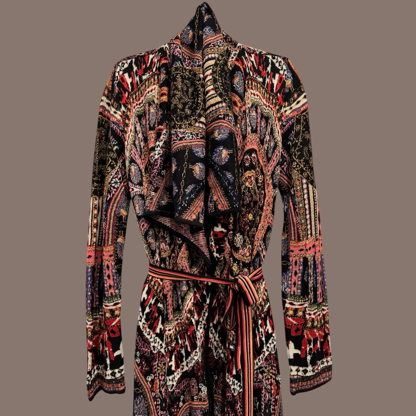 Camilla Embellished Long-Sleeve Cardigan – Size XS