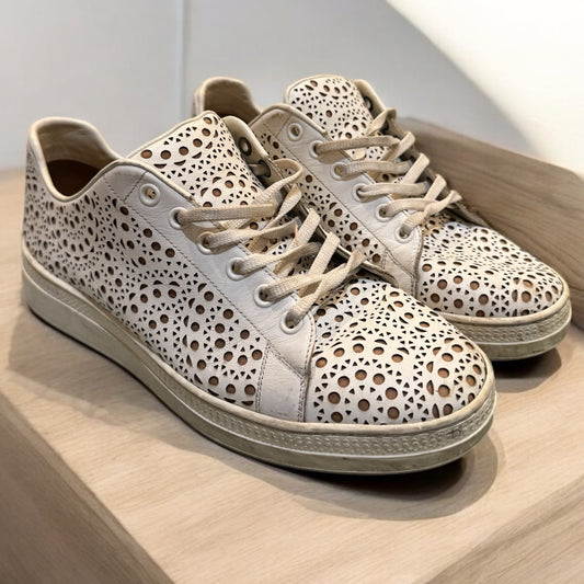 Alaia Laser-Cut Perforated Leather
Sneakers