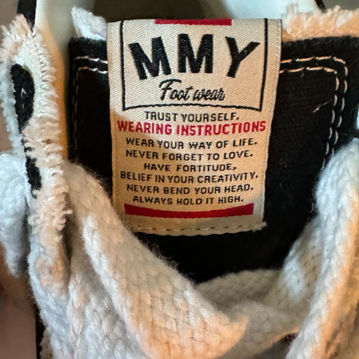 MMY Blakey High-Top Sneakers - Distressed Black & White (Size 40)