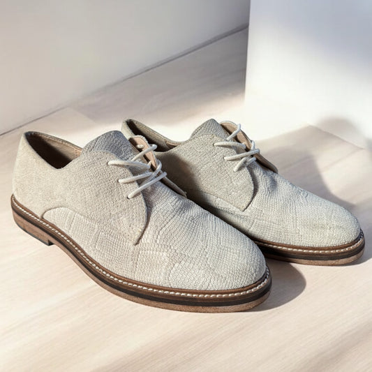 Kelsi Dagger Brooklyn Textured Cream Derby Shoes
