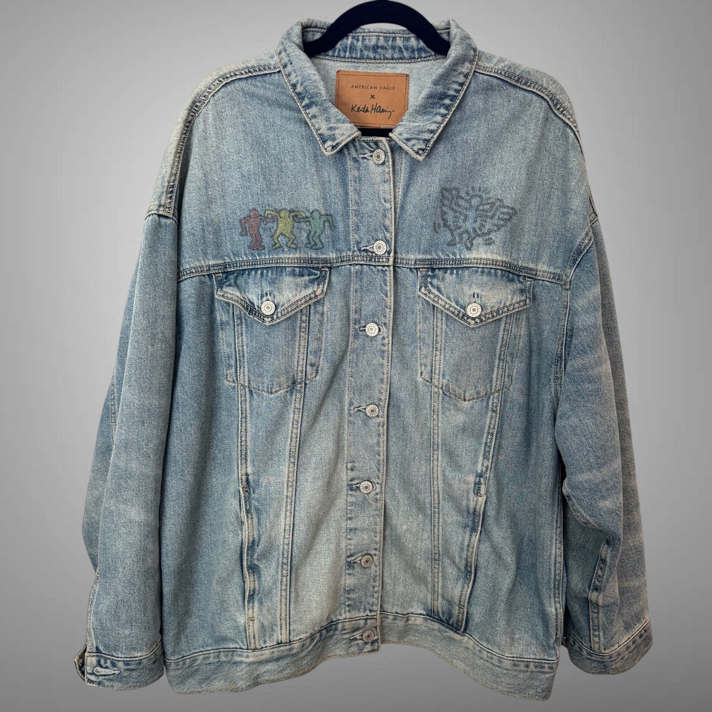 American Eagle x Keith Haring Oversized Denim Jacket