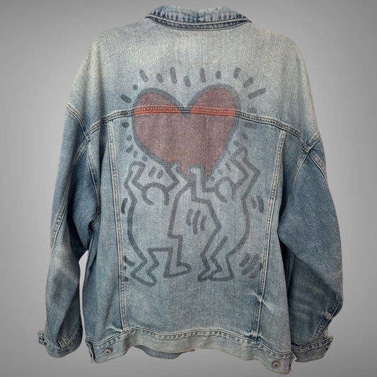 American Eagle x Keith Haring Oversized Denim Jacket