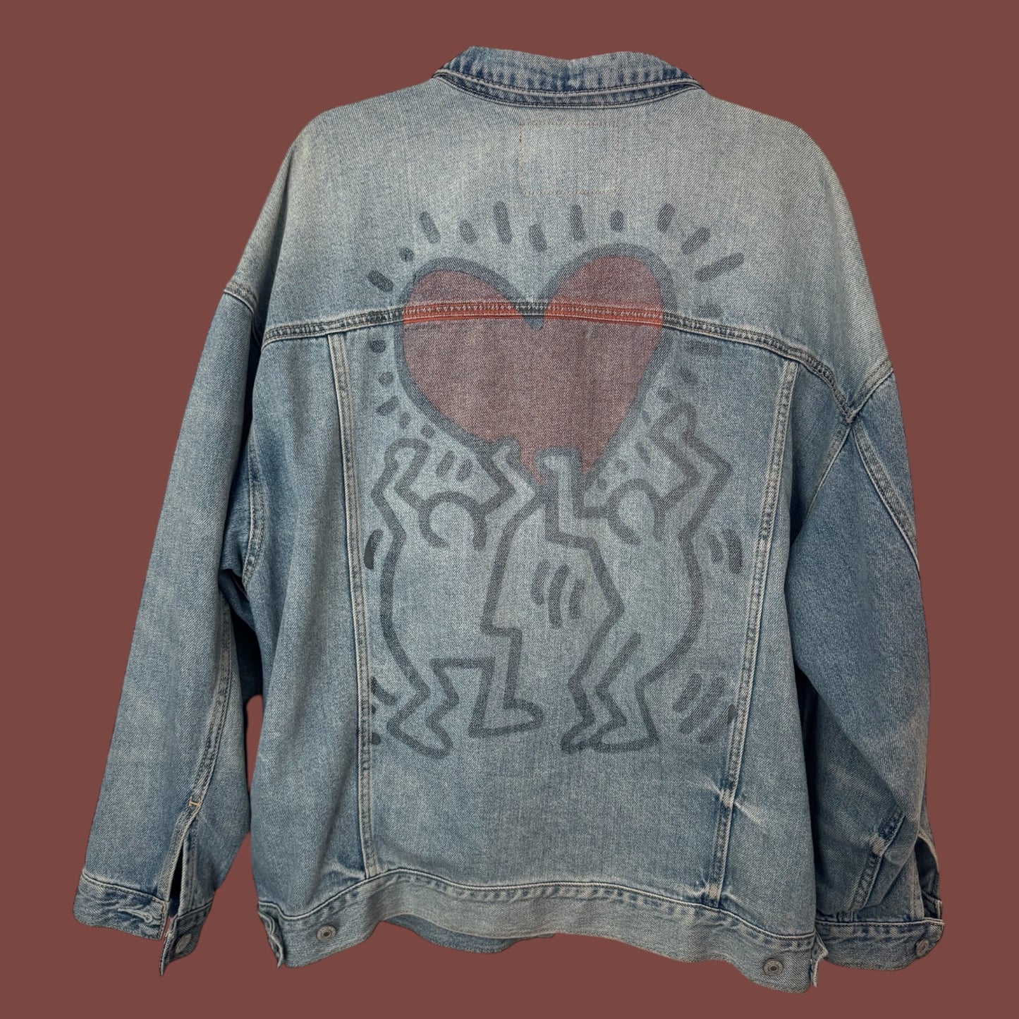 American Eagle x Keith Haring Oversized Denim Jacket