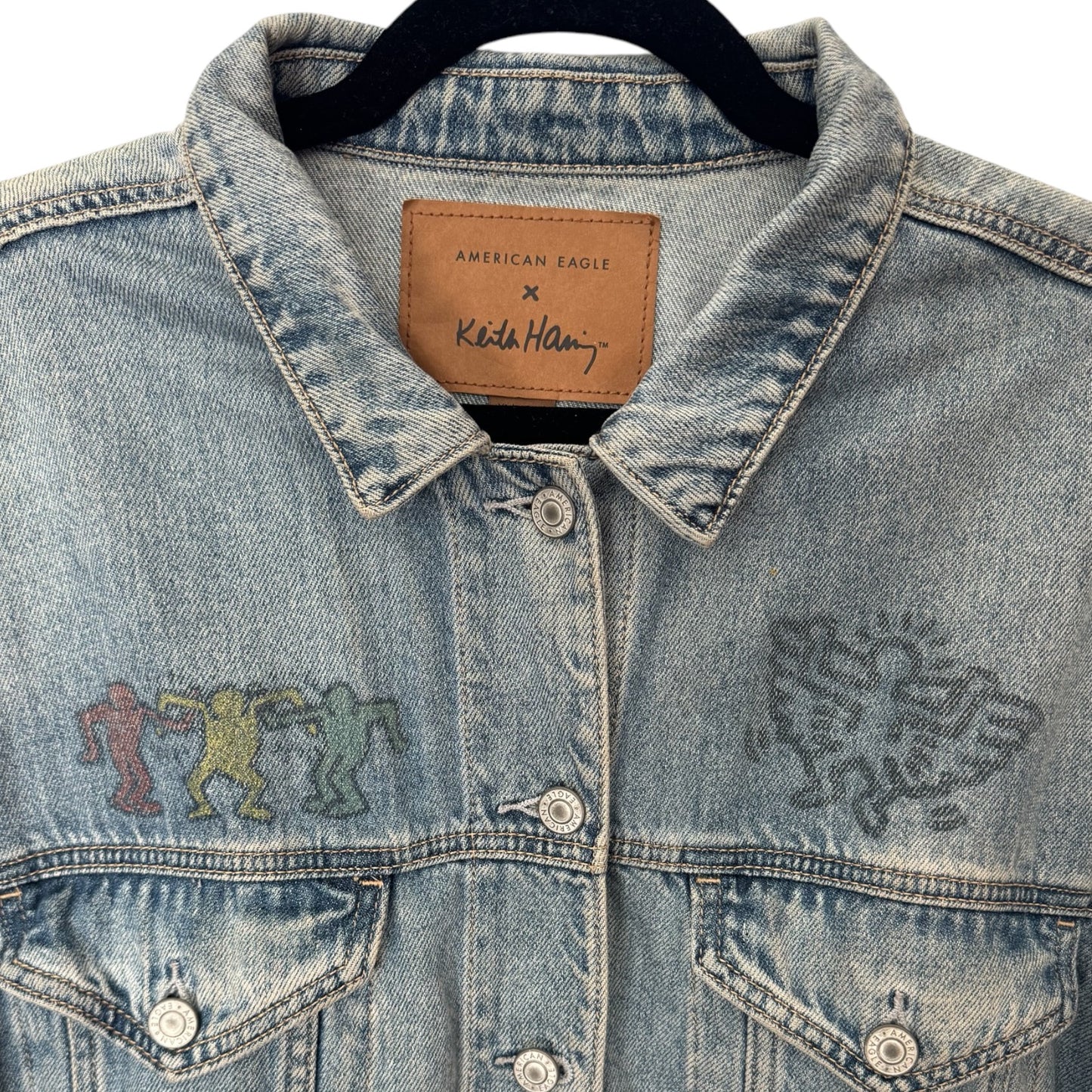 American Eagle x Keith Haring Oversized Denim Jacket