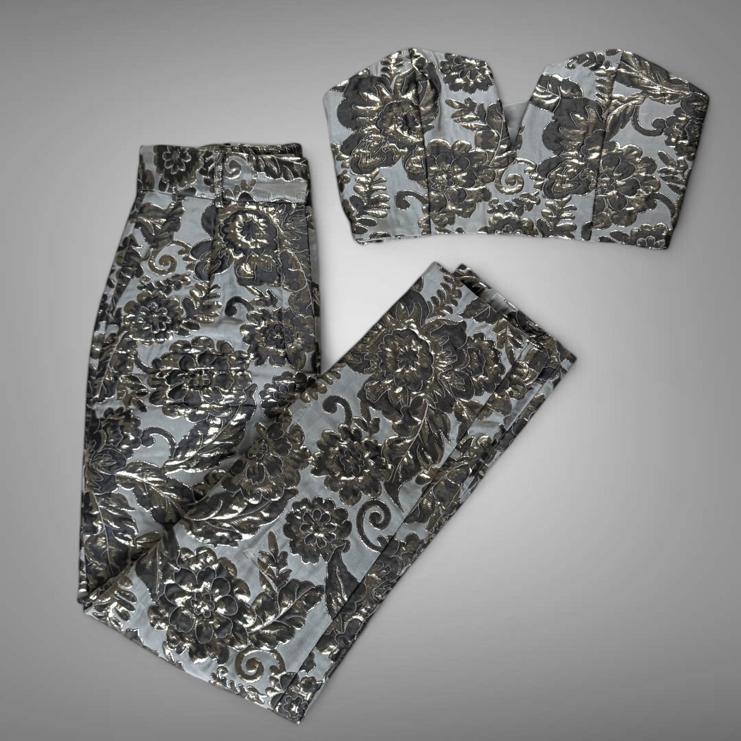 Alice McCall Metallic Floral Brocade Two-Piece Set – Size AU 8 / US 4 /